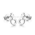 2015 boucle d&#39;oreille en argent sterling en acier inoxydable